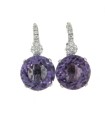 White Gold Monachina Earrings with Amethyst and Diamonds - Mirco Visconti