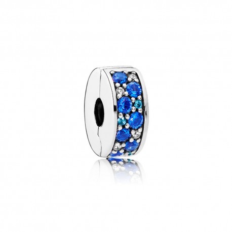 Charm Clip Eleganza Luccicante Mosaico Blu - Pandora