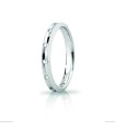 Wedding ring Corona Slim White Gold with Brill - Unoaerre