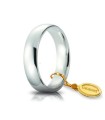 Light 5mm White Gold Wedding Ring - Unoaerre