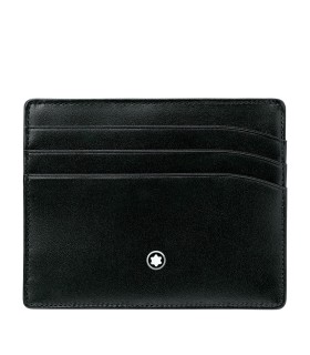 Porta Carte di Credito 6 Scomparti Pelle Nera - Montblanc