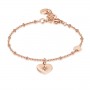 Bracciale Donna Chant in Acciaio Rosè con Cuore Pendente - Brosway