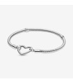 Bracciale Donna in Argento con Chiusura a Cuore Componiibile - Pandora