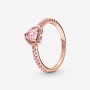 Anello Donna in Argento Rosè Cuore Rosa - Pandora