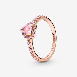 Anello Donna in Argento Rosè Cuore Rosa - Pandora