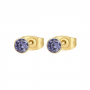 Orecchini Chakra in Acciaio Pvd Oro con Zirconi tanzanite BHKE056 - Brosway