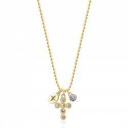 Collana Donna Chakra Croce in Acciaio Pvd Oro BHKN061 - Brosway