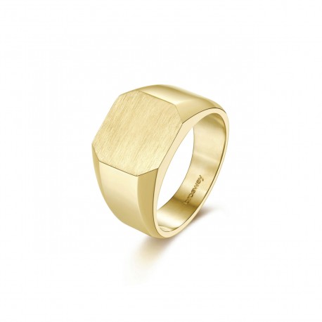 Anello Uomo Ink in Acciaio e Pvd Oro BIK32 - Brosway