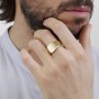 Anello Uomo Ink in Acciaio e Pvd Oro BIK32 - Brosway