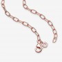 Collana Catenina a Maglia Larga in Argento Rosè - Pandora