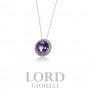 Woman Necklace in Amethyst Gold and Diamonds ct 1.11 + 0.45 - Mirco Visconti