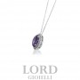 Woman Necklace in Amethyst Gold and Diamonds ct 1.11 + 0.45 - Mirco Visconti