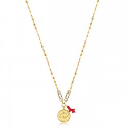 Collana Donna Chakra in Acciaio Pvd Oro Infinito e Cuoricino BHKN076- Brosway