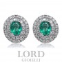 Emeralds and Brilliants Earrings ct. 0.68 + 0.46 in Gold - Mirco Visconti