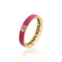 Anello Donna With You in Acciiao Pvd Oro con Smalto Fucsia con Pietra Viola BWYA09 - Brosway