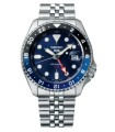 Orologio Uomo Automatico in Acciiao GMT 5 Sports Quadrante Blu SSK003K1 - Seiko