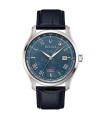 orologio Uomo Wilton GMT in Pelle Nera Quadrante Blu 96B385 - Bulova