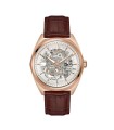 Orologio Uomo Automatico Surveyor Scheleton in Acciaio Rosè e Pelle Marrone 97A175 - Bulova