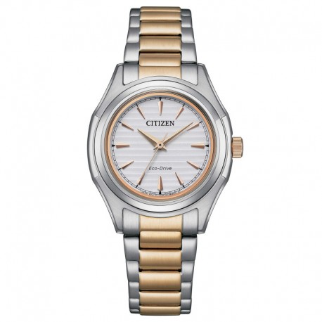 Orologio Donna Solo Tempo Classic Elegance OF EcoDrive in Acciaio Bicolor FE2116-85A - Citizen