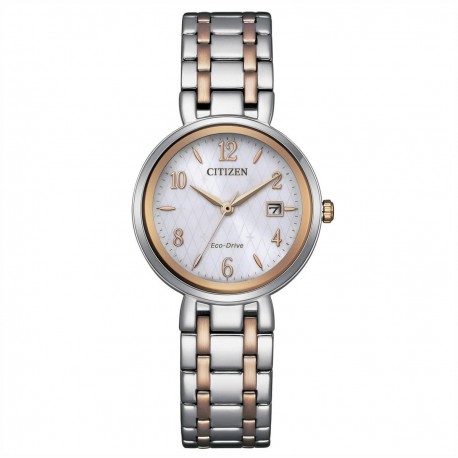 Orologio Donna Solo Tempo Classic Lady EcoDrive in Acciaio Bicolor Quadrante Madreperla EW2696-84A- Citizen