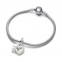 Charm Pendente Doppio Cuore con Perle Coltivate in Acqua Dolce - Pandora