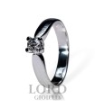 Anello Donna Solitario in Oro Bianco con Diamante ct. 0,26 G IF - Lord Gioielli