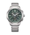 Orologio Uomo Crono Ecodrive in Super Titanium Quadrante Verde AT2530-85X   - Citizen