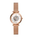 Orologio Donna Automatico Carlie Mini Me in Acciaio Pvd Rosè Maglia Milano ME3188 Fossil