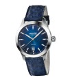 Orologio Uomo Aiglon Grande Taille Quadrante Blu e Cinturino in Pelle Blu- Eberhard