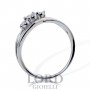 Anello Donna Trilogy in Oro Bianco con Diamanti ct. 0,06 ABX15798 - Giorgio Visconti