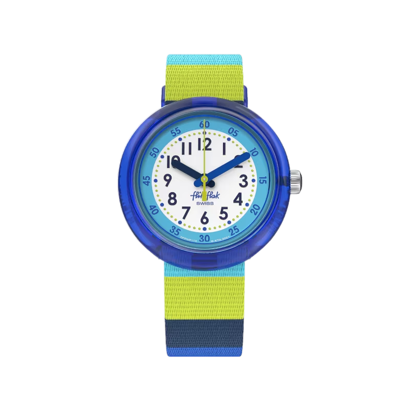 Flik Flak STRIPY BLUE FPNP112 Orologio per bambino »