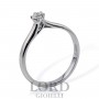 Anello Donna Solitario a 6 Griffes in Oro Bianco con Diamante ct. 0,10 GVS AB16638B - Giorgio Visconti