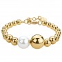 Bracciale Donna Perfect in Acciaio pvd Oro con Perla BPC12- Brosway