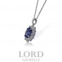 Collana Donna in Oro Bianco con Tanzanite ct. 1,47 e Diamanti ct. 0,53 G VS GB39657CT - Giorgio Visconti