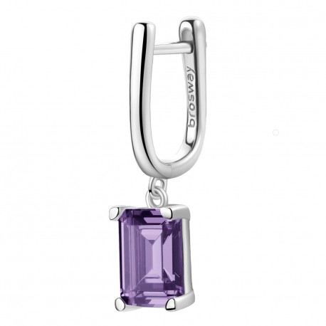 Orecchino Donna Cerchietto Fancy in Argento con Zirconi Amethyst FMP11 - Brosway