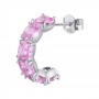 Orecchino Donna Cerchietto Fancy in Argento con Zirconi Light Ruby FVP10 - Brosway