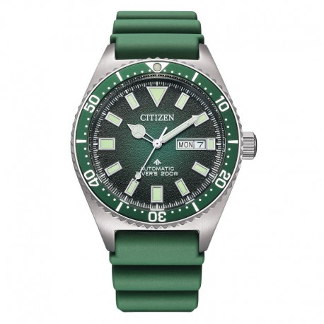 Orologio Uomo Automatico Promaster Marine Auto con Cinturino in Silicone Verde NY0121-09XL - Citizen