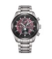 Orologio Uomo Radiocontrollato TSUKI YOMI Moonphase in Super Titanio Quadrante Bordeaux BY1018-80X - Citizen