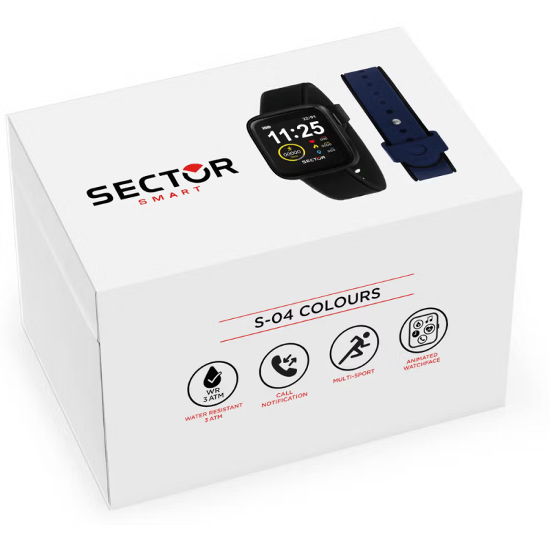 Orologio Sector Smartwatch cinturino in silicone nero