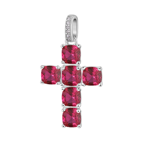 Pendente Brosway - Donna Fancy Croce in Argento Passion Ruby FPR12