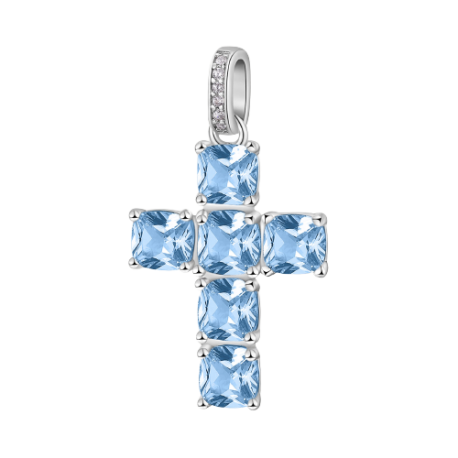 Pendente Donna Fancy Croce in Argento Cloud Light Blue FCL14 - Brosway