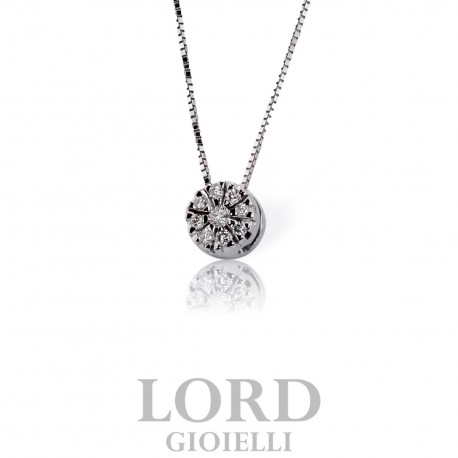 Collana Elli's - Donna Punto Luce in Oro Bianco con Diamante