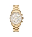 Orologio Donna Cronografo Lexington in Acciaio Oro con Pietre su Ghiera MK7241 - Michael Kors