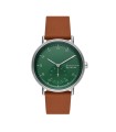 Orologio Uomo Signature Solo Tempo Quadrante Verde Cinturino Pelle  SKW6905 - Skagen