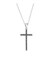 Collana Croce Doppio Colore Nero e Bianco CLCRDOBBNZ - Amen