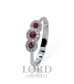 Anello Donna Trilogy con Rubini ct. 0,19 e Diamanti Ct. 0,17 G SI AA032136 RB - Davite & Delucchi