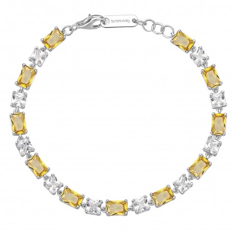 Bracciale Fancy in Argento con Zirconi Bianchi e Giallo FEY15 - Brosway