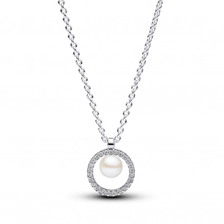 Collana con Perla D'Acqua Dolce Coltivata e Pavè 393165C01 - Pandora