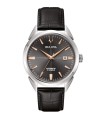 Orologio Uomo Sutton Automatic Pelle Nera Quadrante Nero 96B422 - Bulova