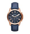 Orologio Uomo Grant Crono in Pelle Blu FS4835 - Fossil